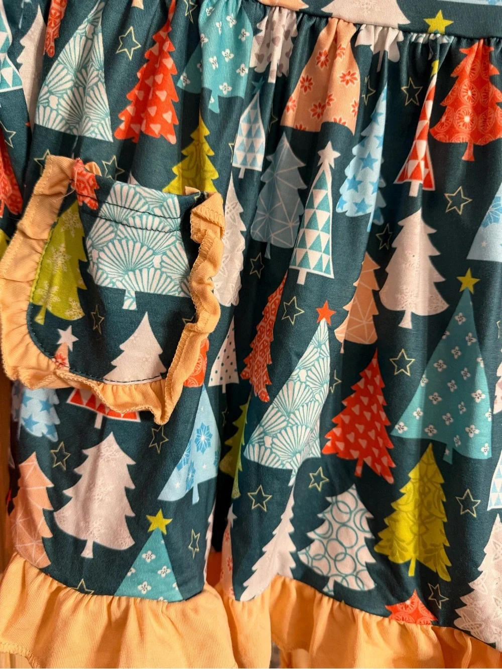 Abby & Evie Tree-Print Holiday Set NWT